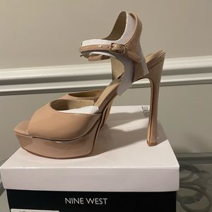 Nine West 12 “Legacy3” BNIB light tan platform